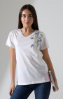 Papatya Desenli V-Yaka T-Shirt Papatya Desenli V-Yaka T-Shirt